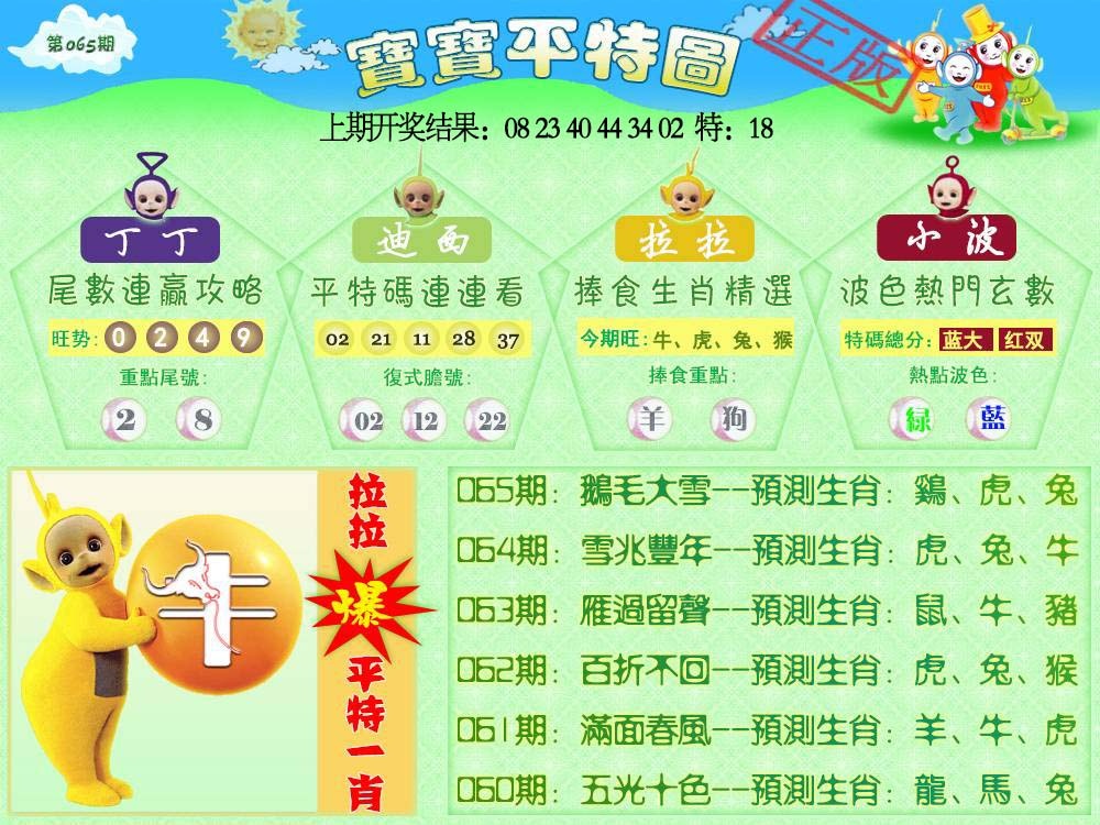 065期天线宝宝平特图[图]