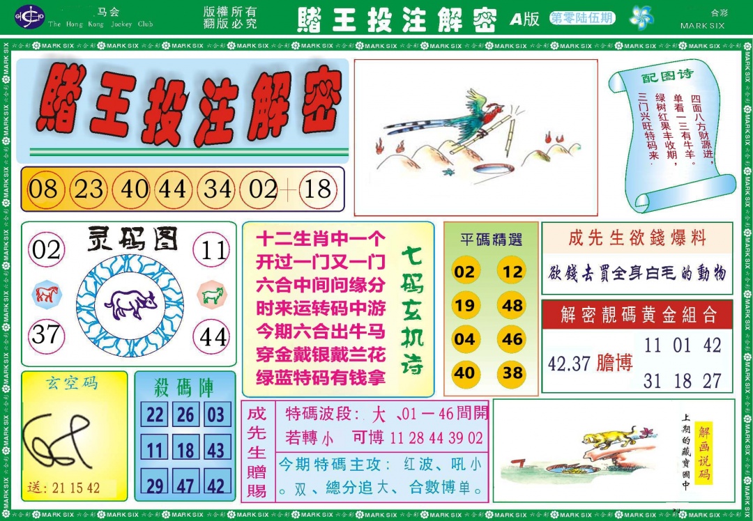 065期赌王投注解密[图]