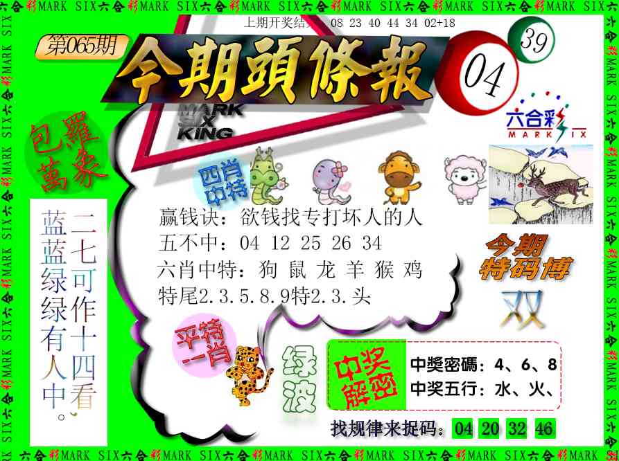 065期今期头条报[图]