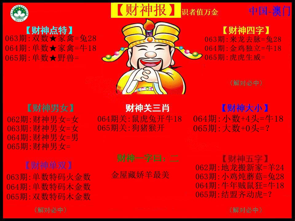 065期红财神[图]