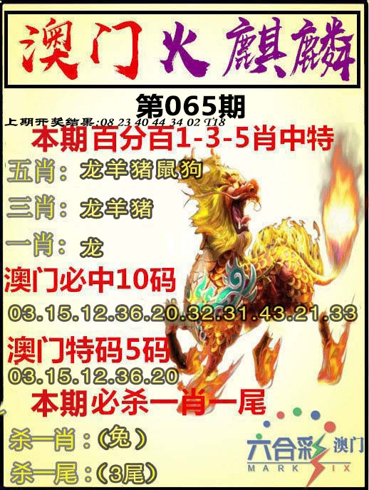 065期火麒麟[图]