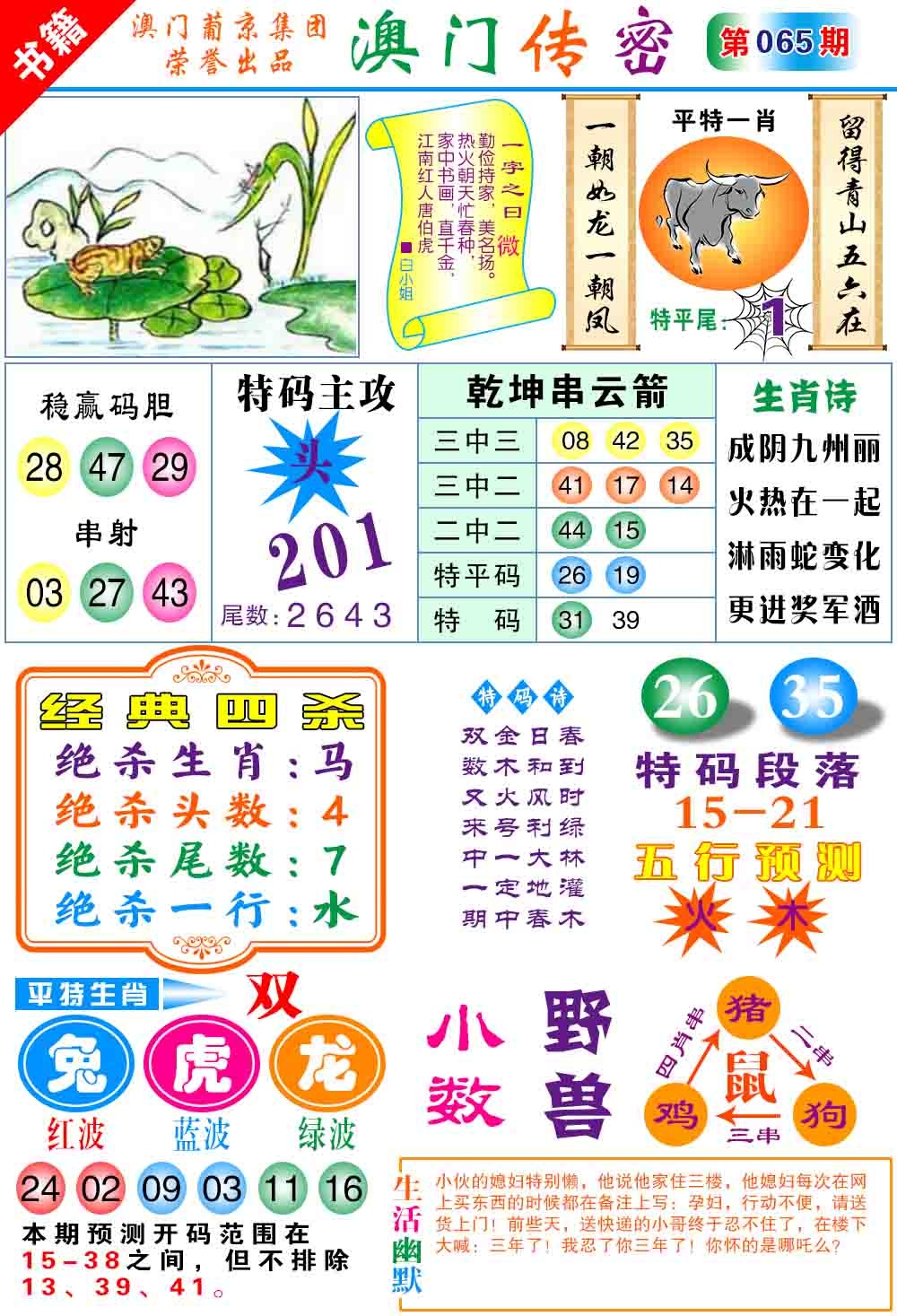 065期澳门传密心水[图]