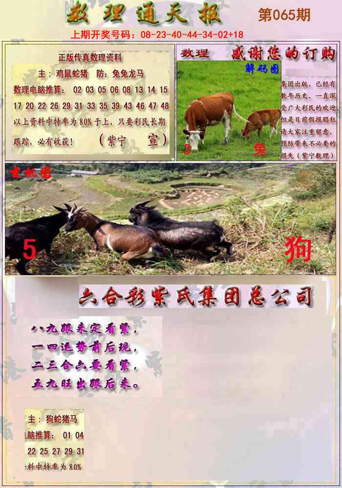 065期数通报[图]