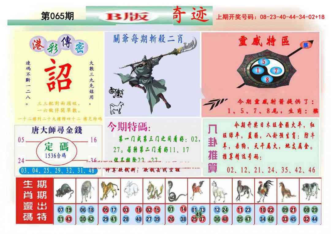 065期九龍奇迹B(推荐)[图]