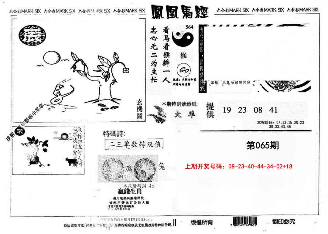 065期另版凤凰马经[图]