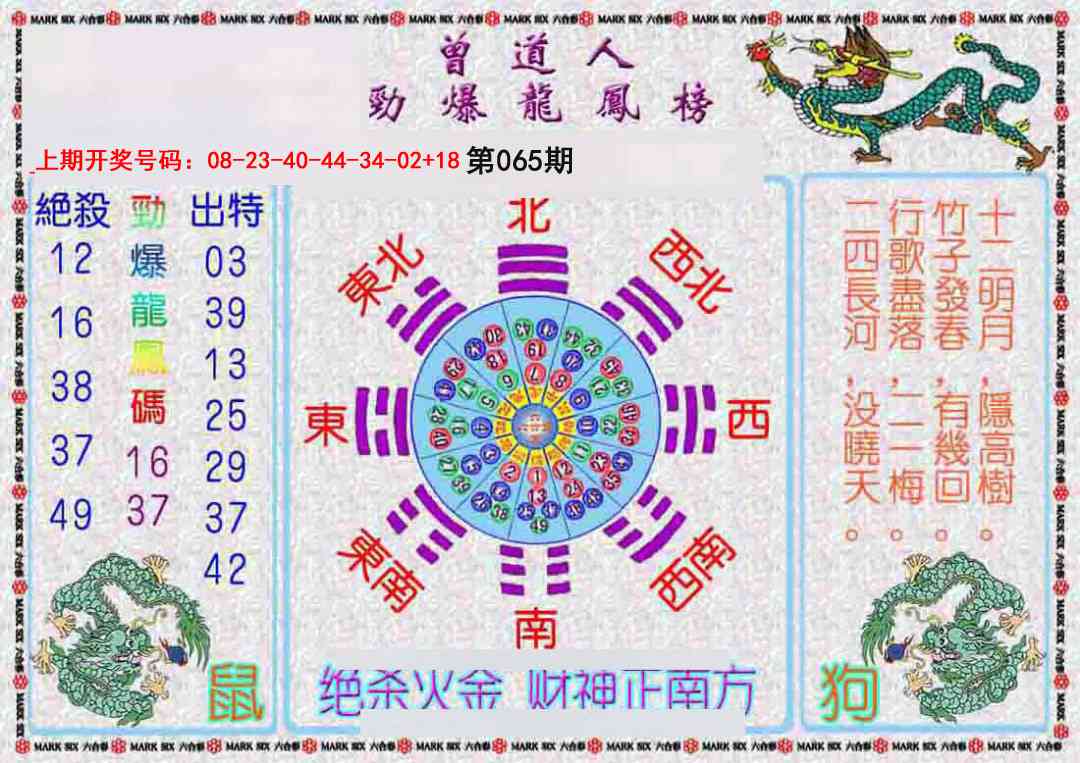 065期曾道人劲爆龙凤榜[图]
