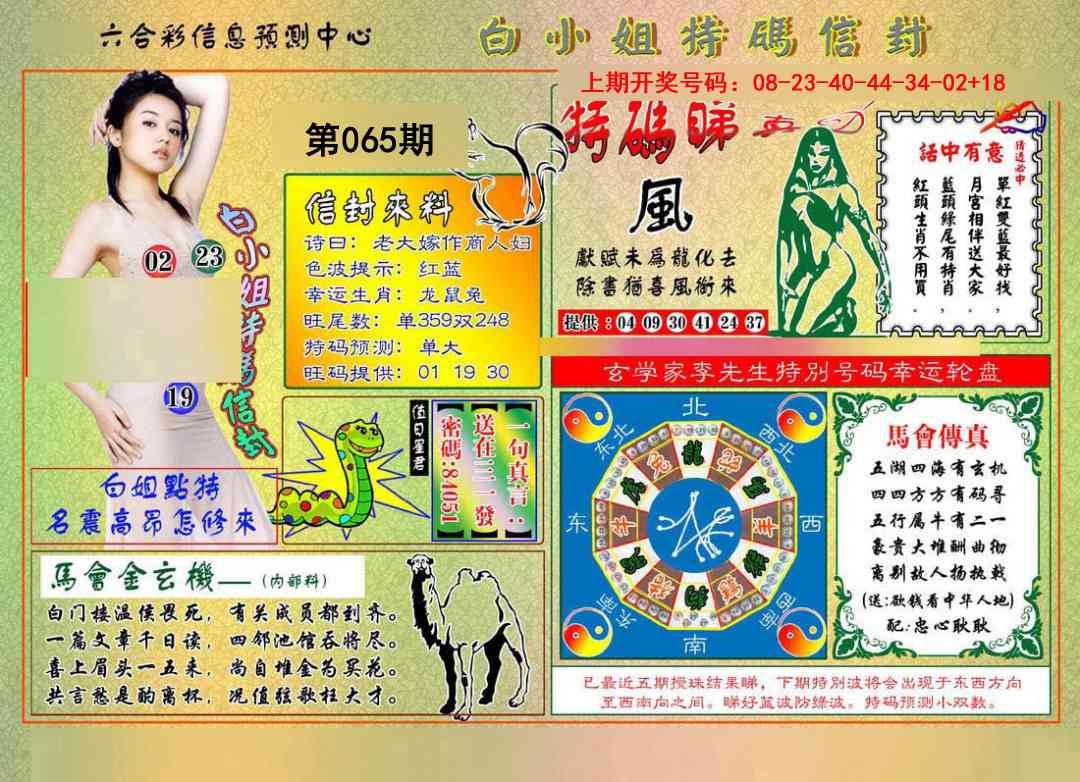 065期白小姐特码信封[图]