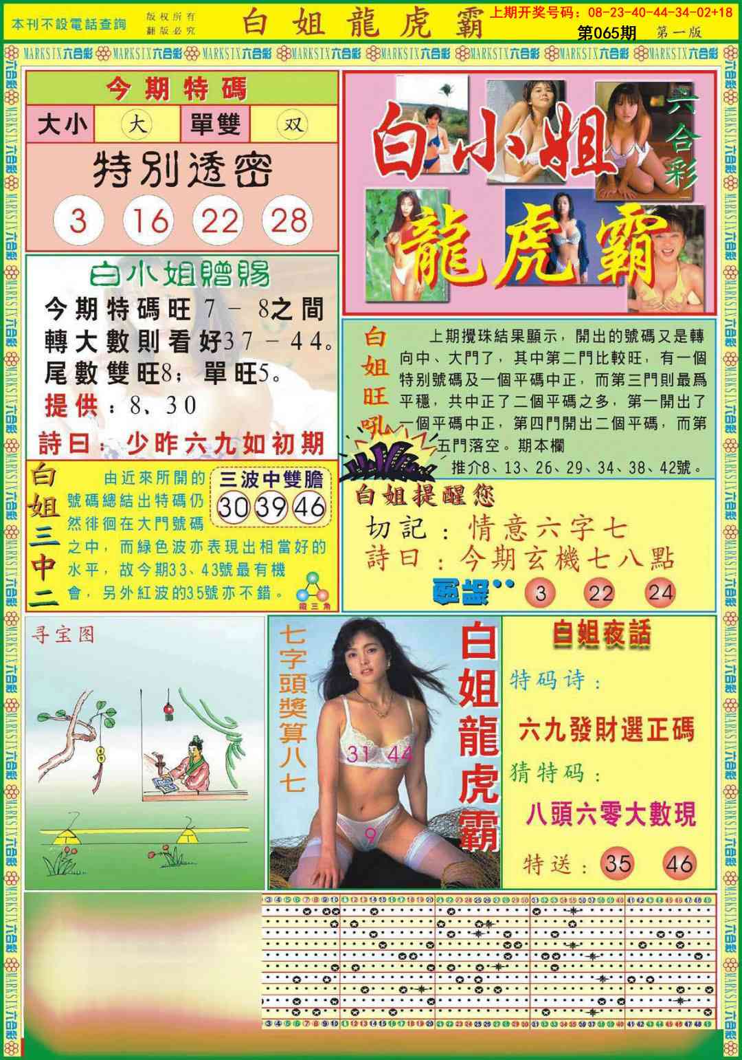 065期白小姐龙虎霸A[图]