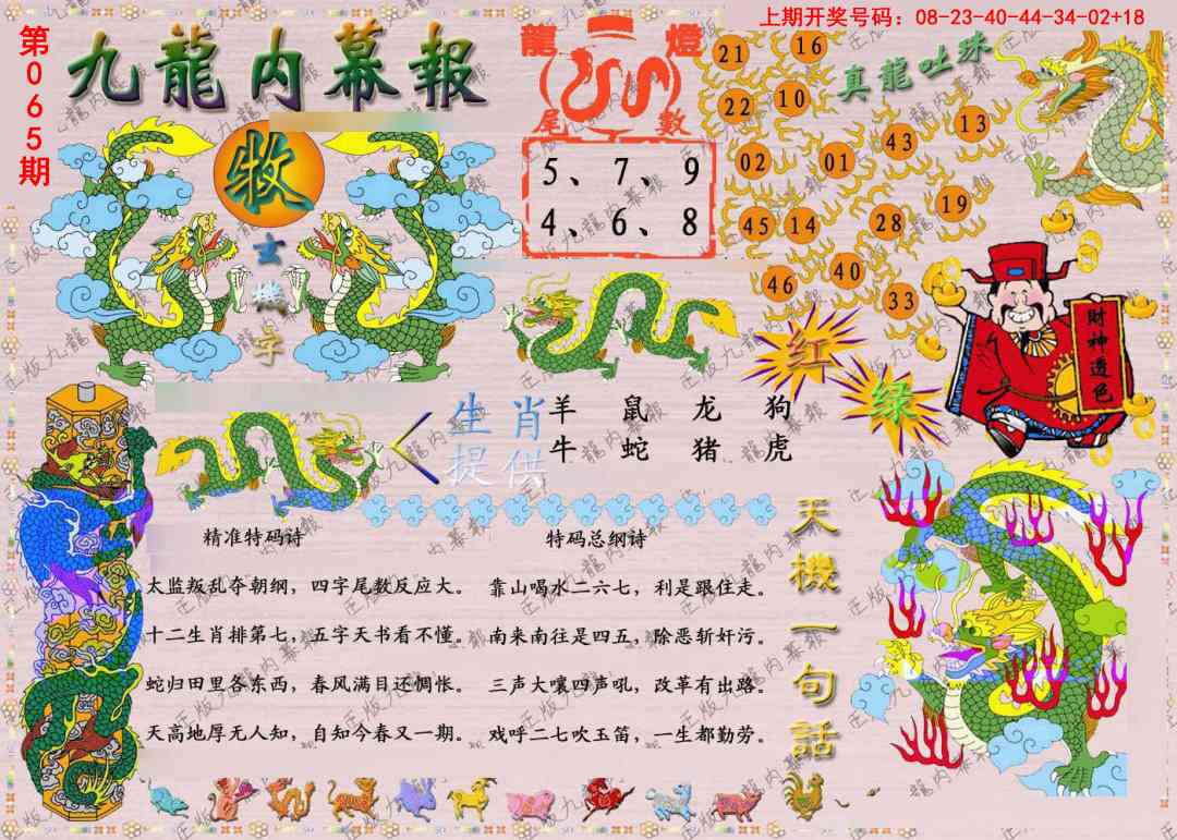 065期正版九龙内幕报[图]