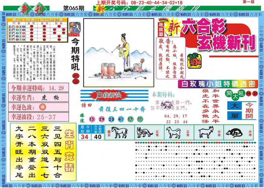065期新六合彩特码新刊A[图]