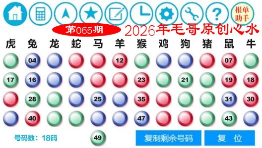 065期毛哥心水[图]