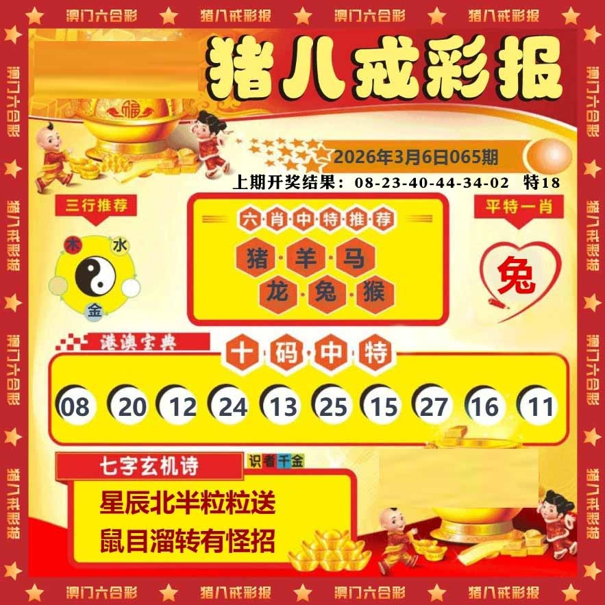 065期猪八戒彩报[图]