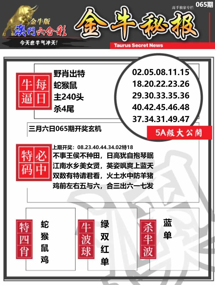 065期金牛秘报A[图]